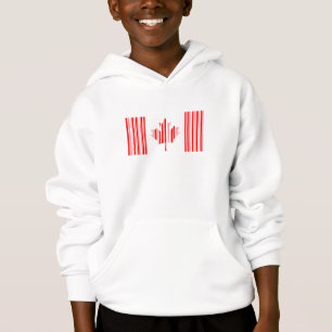 CANADA FLAG BAR CODE Canadian Barcode Hoodie