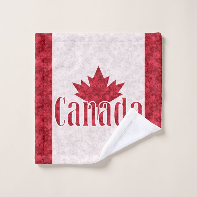 Canada, flag bath towel set (Wash Cloth)