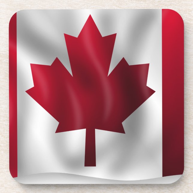 Canada Flag Beverage Coaster (Front)