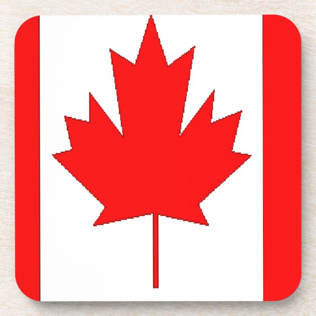 Canada flag beverage coaster (Front)