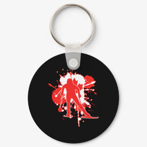 Canada Flag Biathlonist - Canadian Biathlon  Keychain