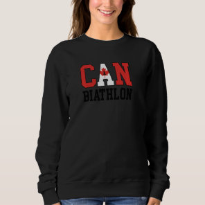 Canada Flag Biathlonist  Canadian Can Biathlon Pul Sweatshirt