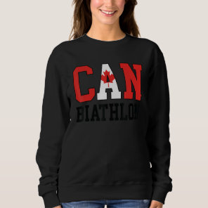 Canada Flag Biathlonist  Canadian Can Biathlon Sweatshirt