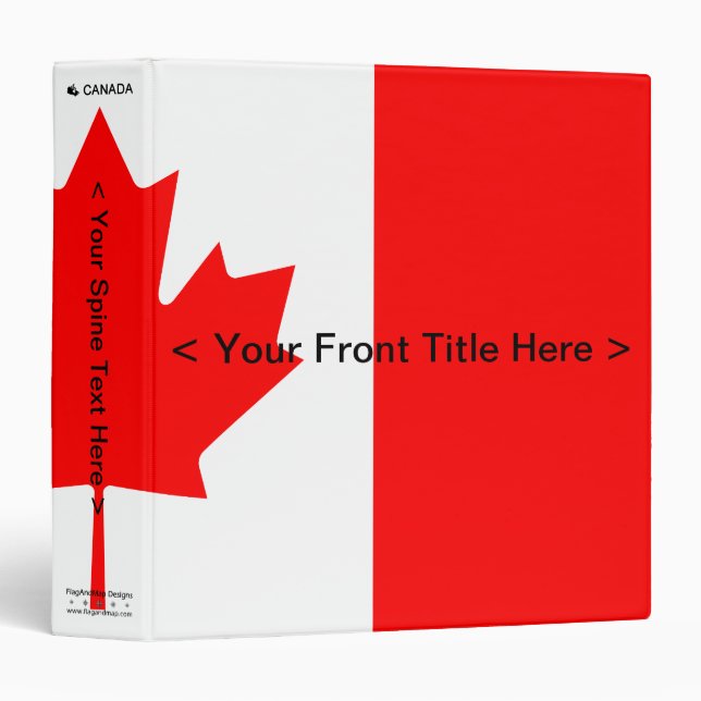 Canada Flag Binder (Front/Spine)
