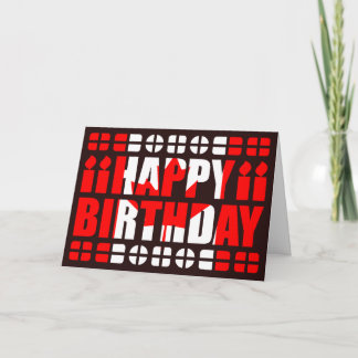 Canada Flag Birthday Card