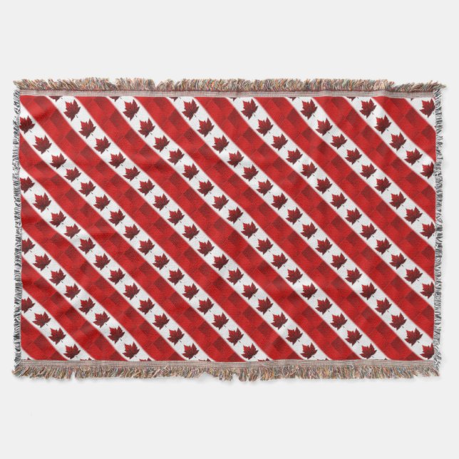 Canada Flag Blanket Canada Flag Souvenir Throw (Front)