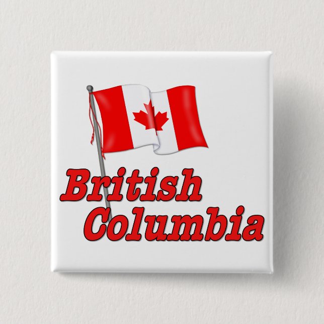 Canada Flag - British Columbia Button (Front)