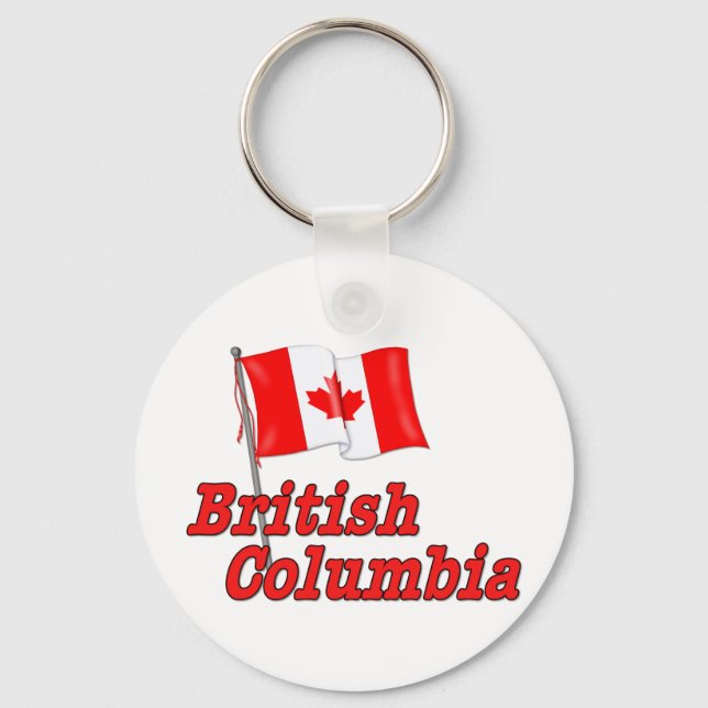 Canada Flag - British Columbia Keychain (Front)