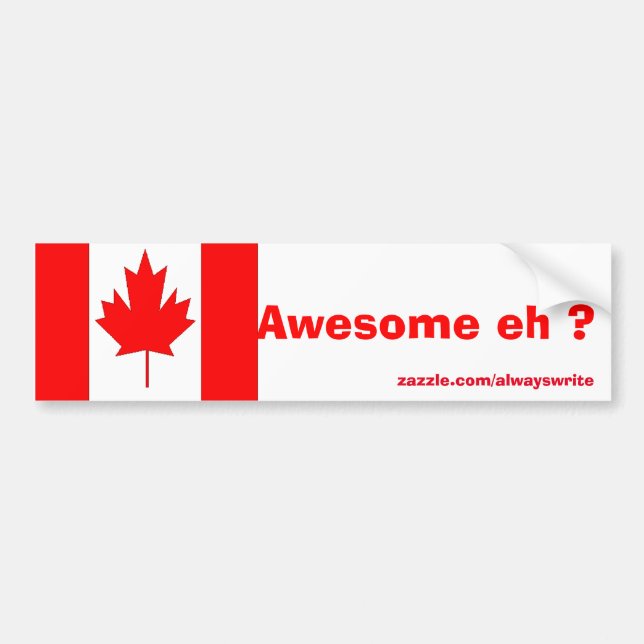 Canada flag bumper sticker (Front)
