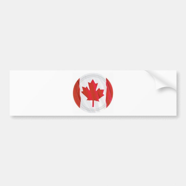canada flag bumper sticker (Front)