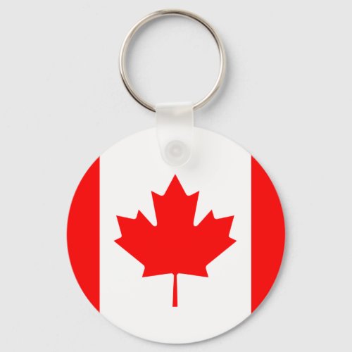 Canada flag Button Keychain