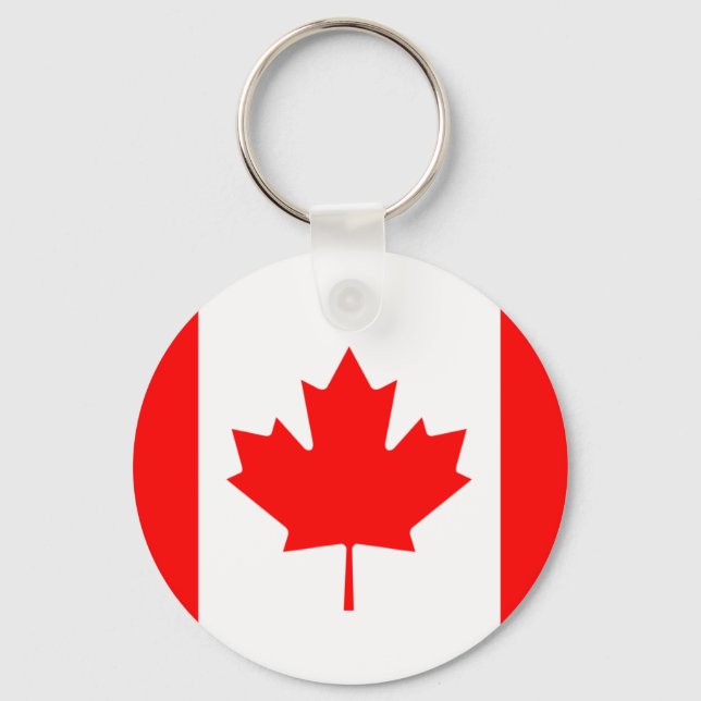 Canada flag Button Keychain (Front)