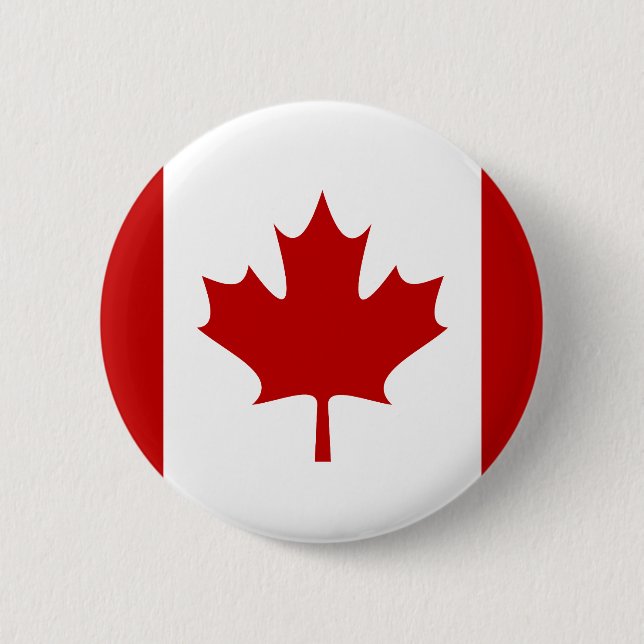 Canada Flag Button Red (Front)