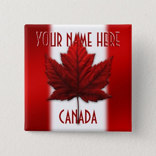 Canada Flag Buttons Personalized Canada Souvenir