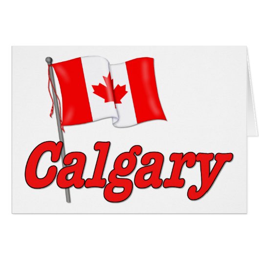 Canada Flag - Calgary Cards (Front Horizontal)