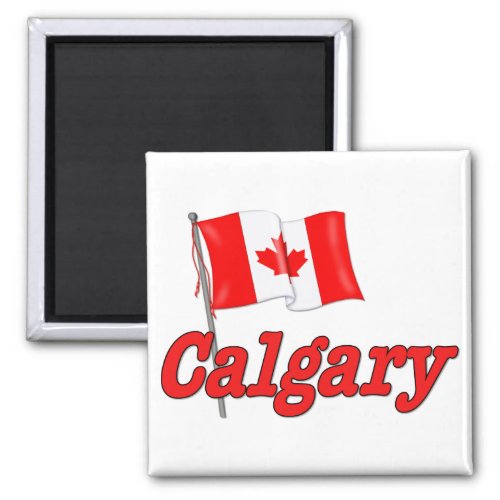 Canada Flag _ Calgary Magnet