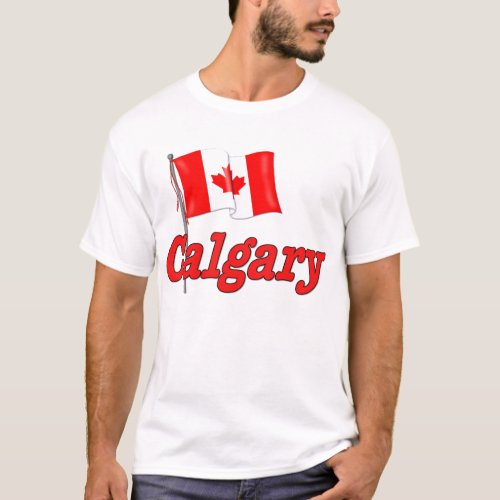 Canada Flag _ Calgary T_Shirt