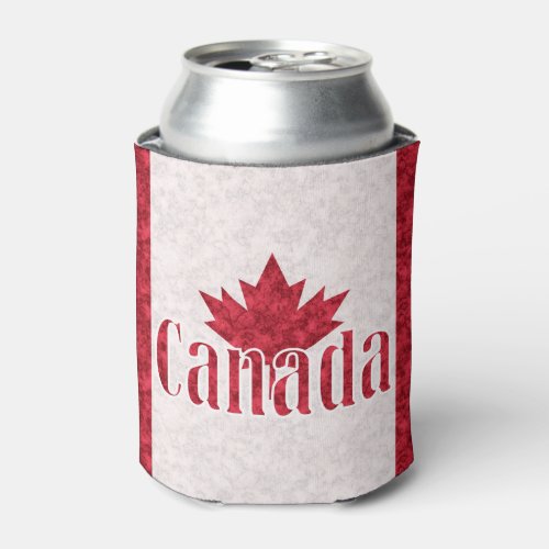Canada flag can cooler
