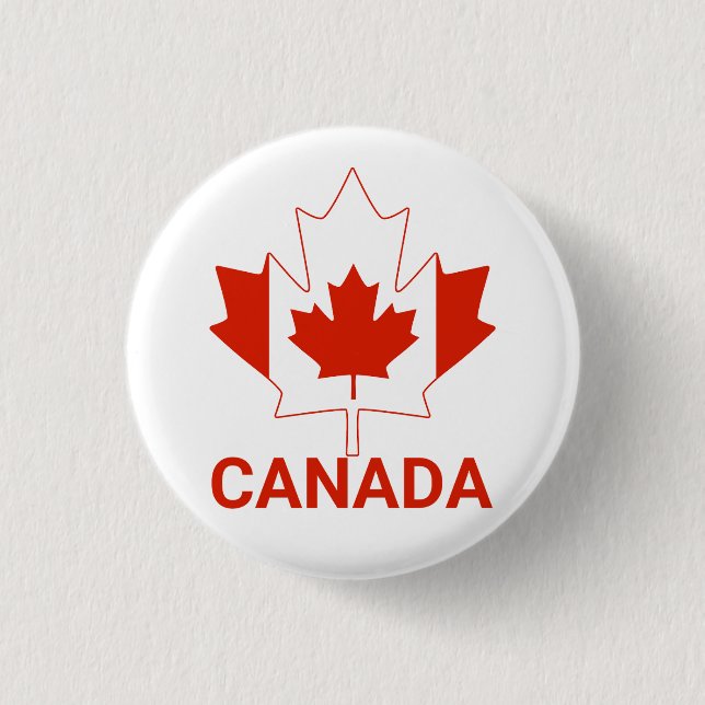 Canada flag Canada leaf Button (Front)