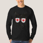 Canada Flag Canadian Cat Sunglasses T-Shirt