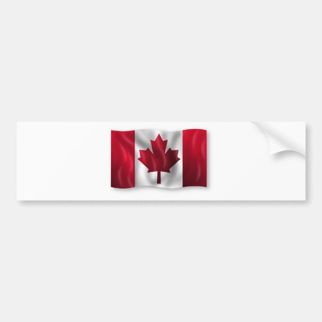 Canada Flag Canadian Country Emblem Leaf Maple Bumper Sticker (Front)