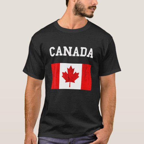 Canada Flag Canadian Flag Canadian Roots Maple Lea T_Shirt