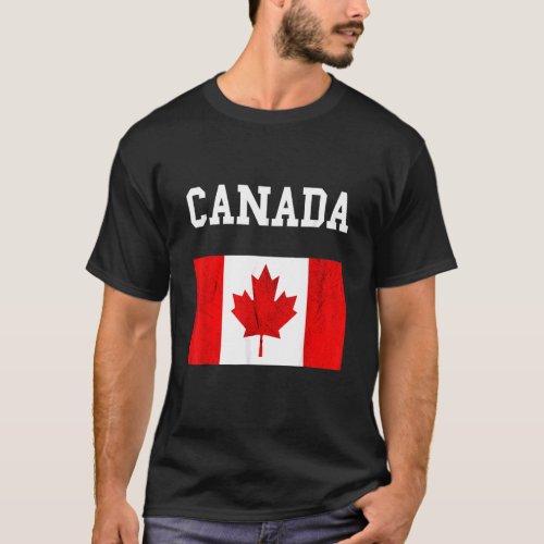 Canada Flag Canadian Flag Canadian Roots Maple Lea T_Shirt