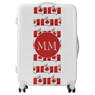 CANADA Flag CANADIAN Map Monogram Luggage