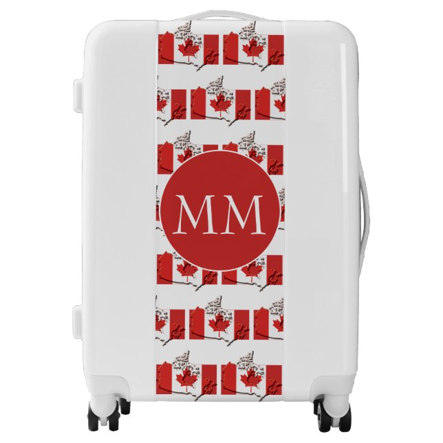 CANADA Flag | CANADIAN Map | Monogram Luggage (Front)