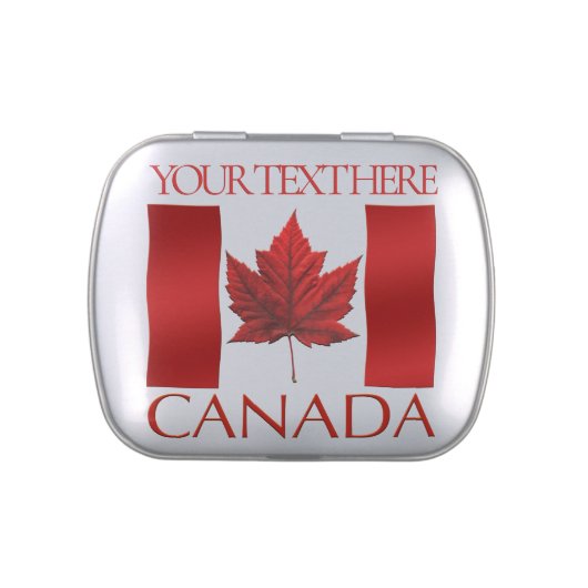 Canada Flag Candy Tin Custom Canada Souvenir Tins (Top)