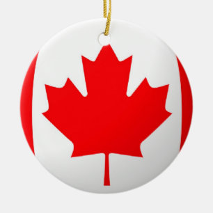 Canada Flag Ceramic Ornament