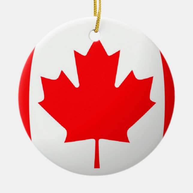 Canada Flag Ceramic Ornament (Front)