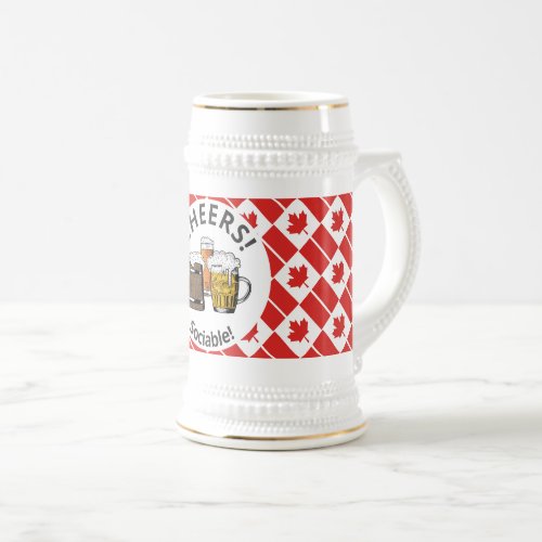 CANADA FLAG Cheers Sociable Customized Cartoon Beer Stein