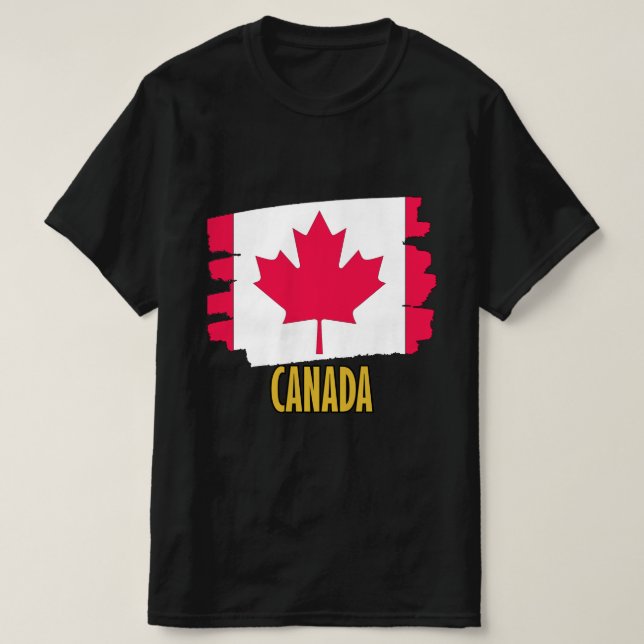 Canada Flag – Classic Maple Leaf Design T-Shirt (Design Front)