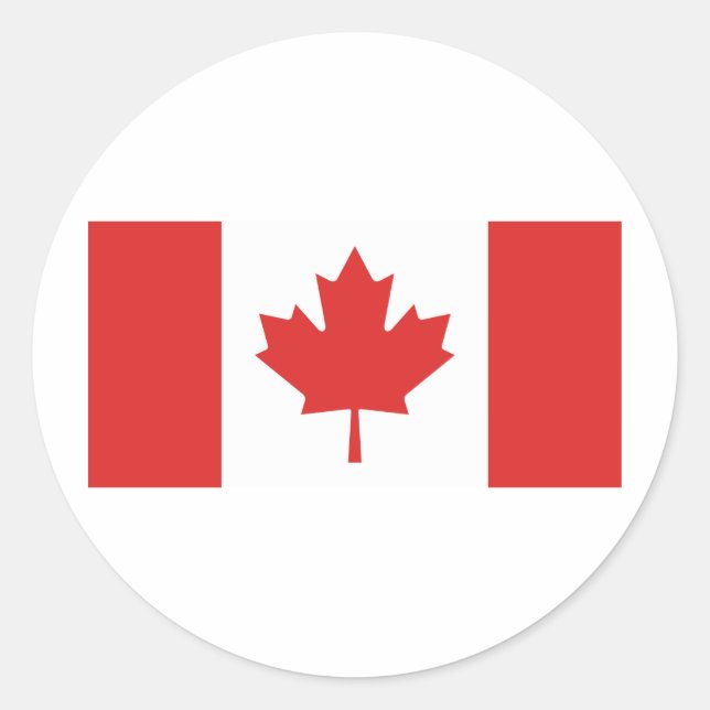 Canada Flag Classic Round Sticker (Front)