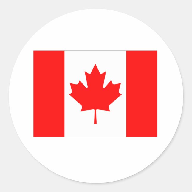 Canada Flag Classic Round Sticker (Front)