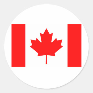 Canada Flag Classic Round Sticker