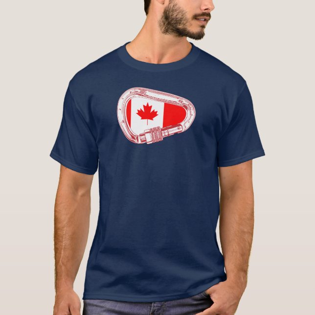 Canada Flag Climbing Carabiner Shirt (Front)
