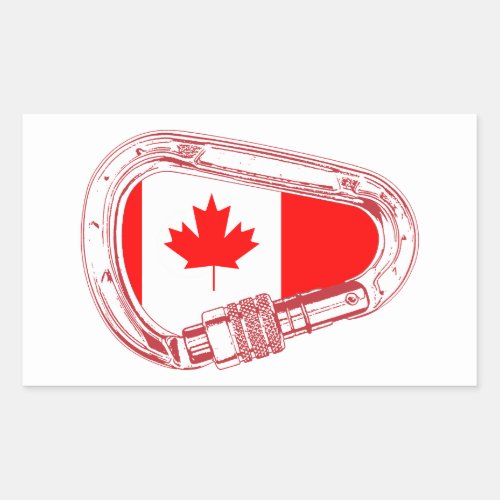 Canada Flag Climbing Carabiner Sticker