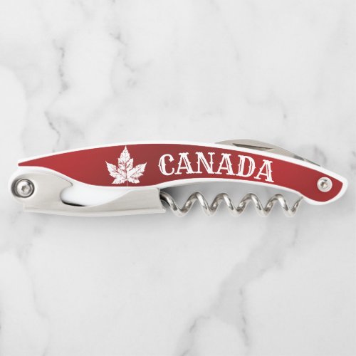 Canada Flag Corkscrew Custom Bottle Opener
