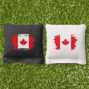 Canada flag cornhole bags