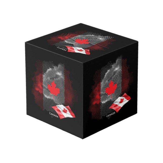 Canada flag cube (Front Angled)