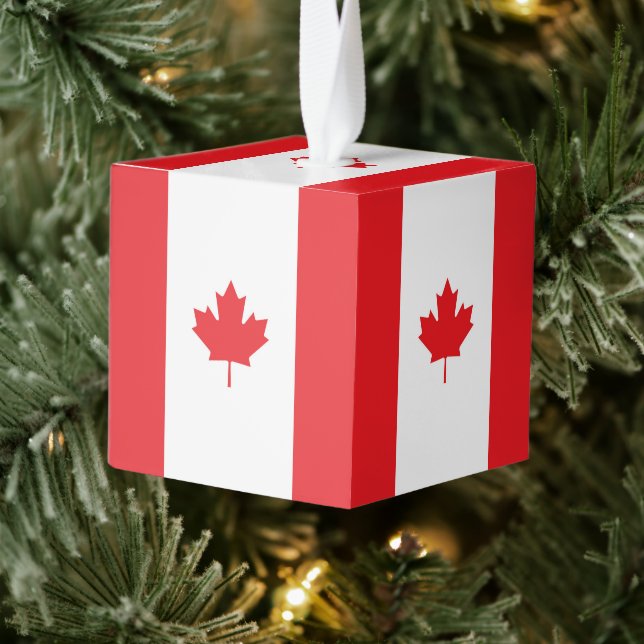 Canada flag cube ornament (Tree)