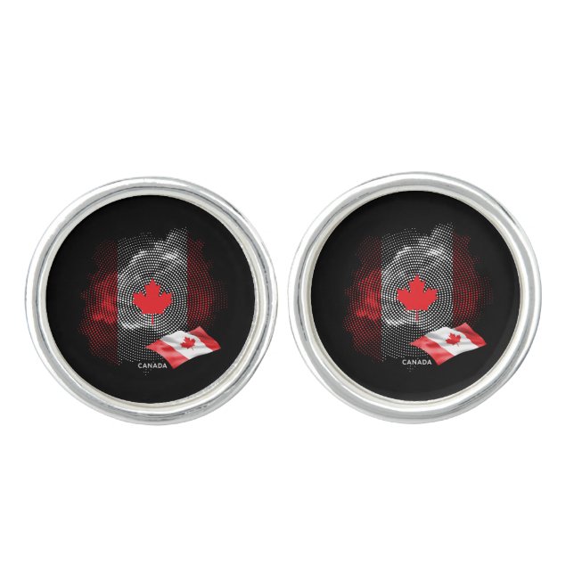 Canada flag cufflinks (Front)