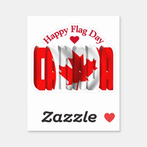 Canada Flag Day CANADA Sticker