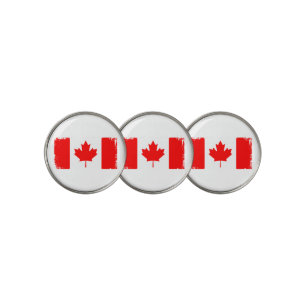 Canada flag distressed golf ball marker