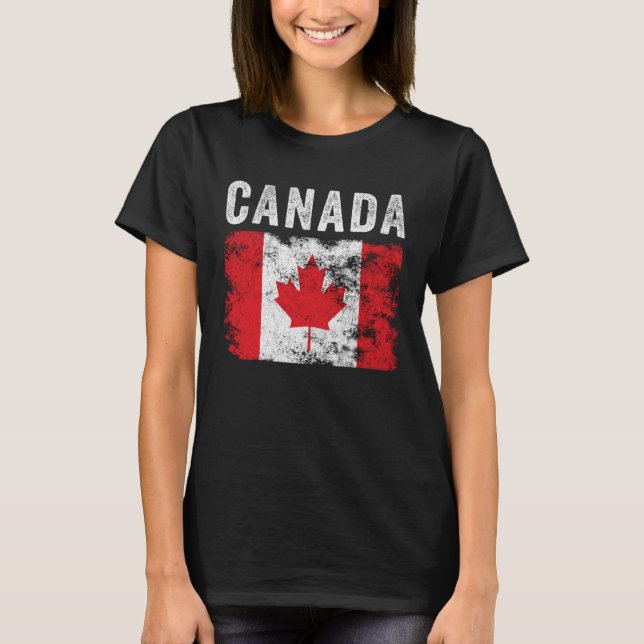 Canada Flag Distressed  Men Women Kids  Canadian F T-Shirt (Front)