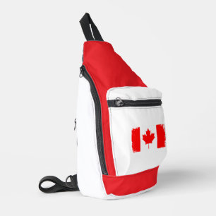 Canada flag distressed  sling bag
