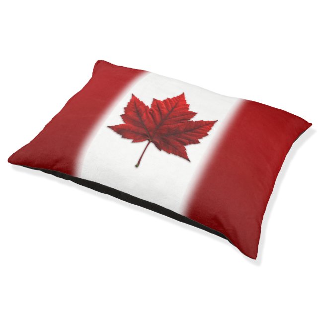 Canada Flag Dog Beds Gifts Canada Pet Souvenir (Angled)