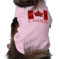 Canada Flag Dog T-shirts Gifts Canada Pet Souvenir